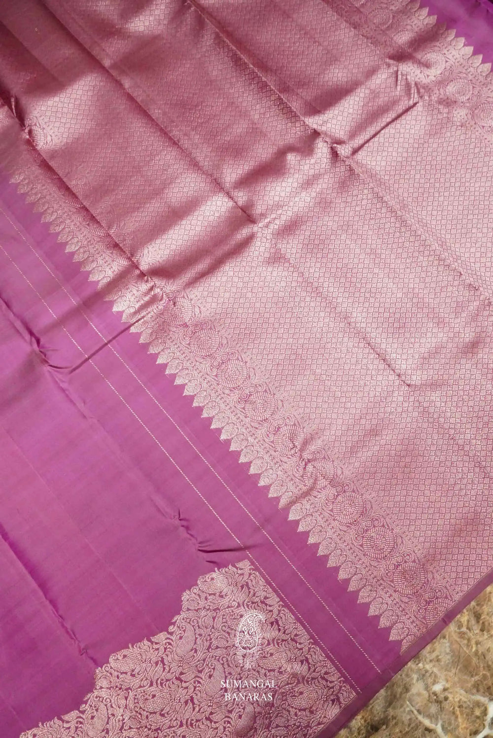 Handwoven Onion Pink Kanjivaram Katan Silk Saree