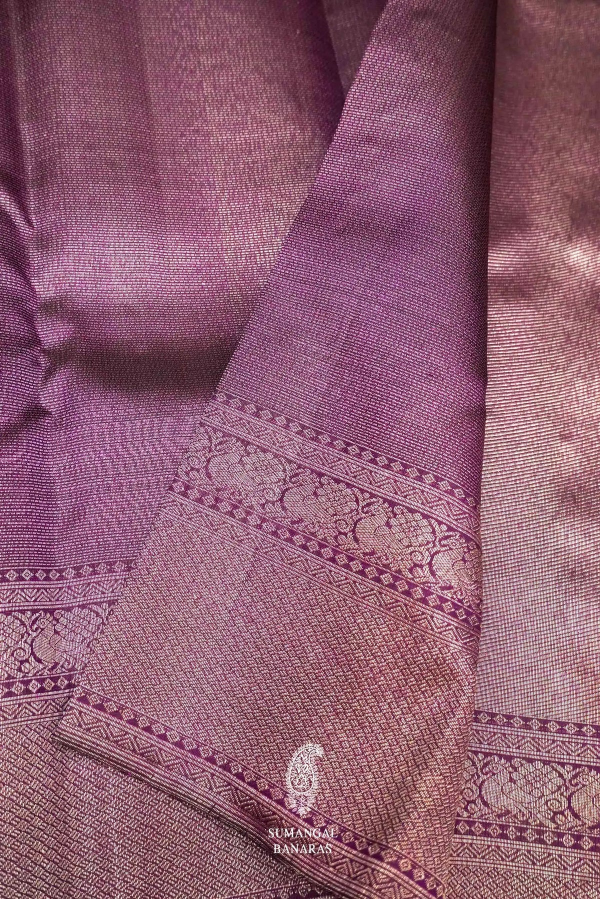 Handwoven Magenta Kanjivaram Katan Silk Saree