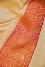 Handwoven Cream Kanjivaram Katan Silk Saree