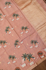 Handwoven Muted Pink Banarsi Silk Saree