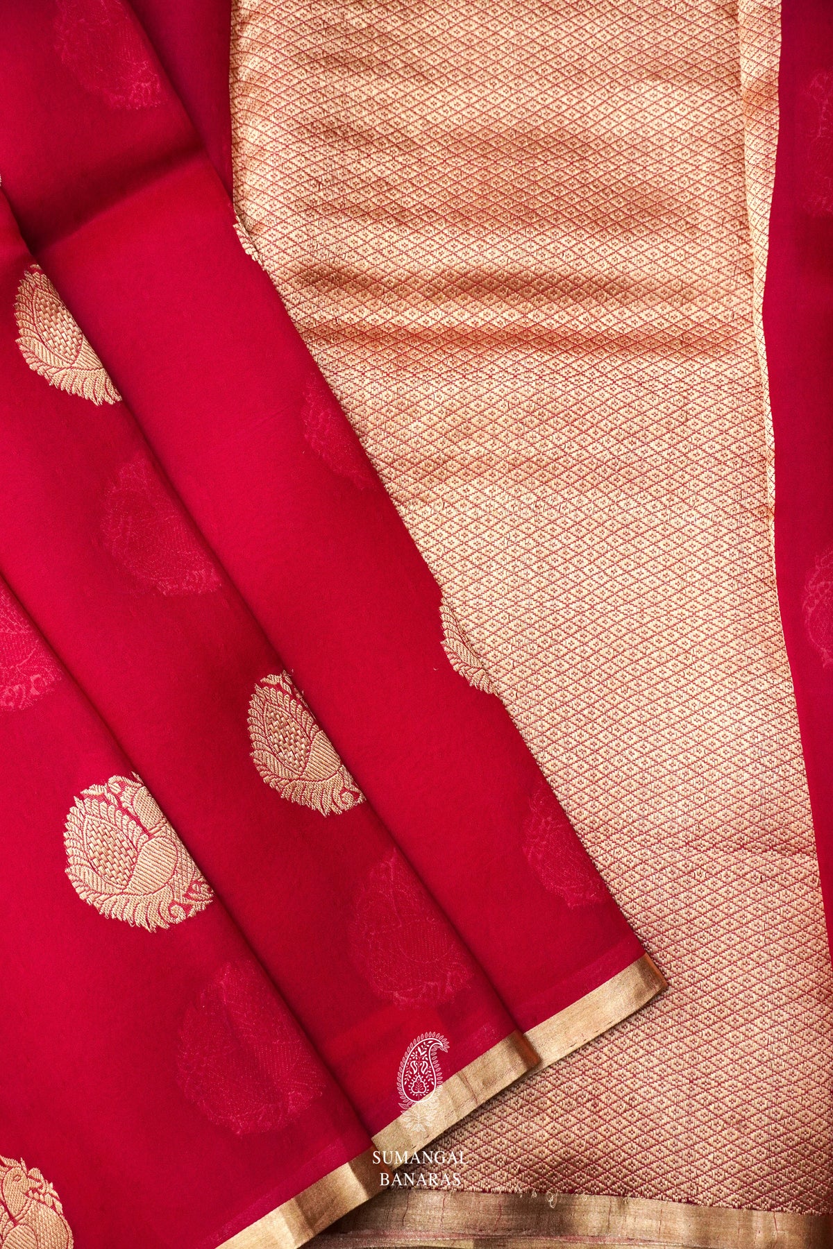 Handwoven Hot Pink Kora Organza Banarsi Silk Saree