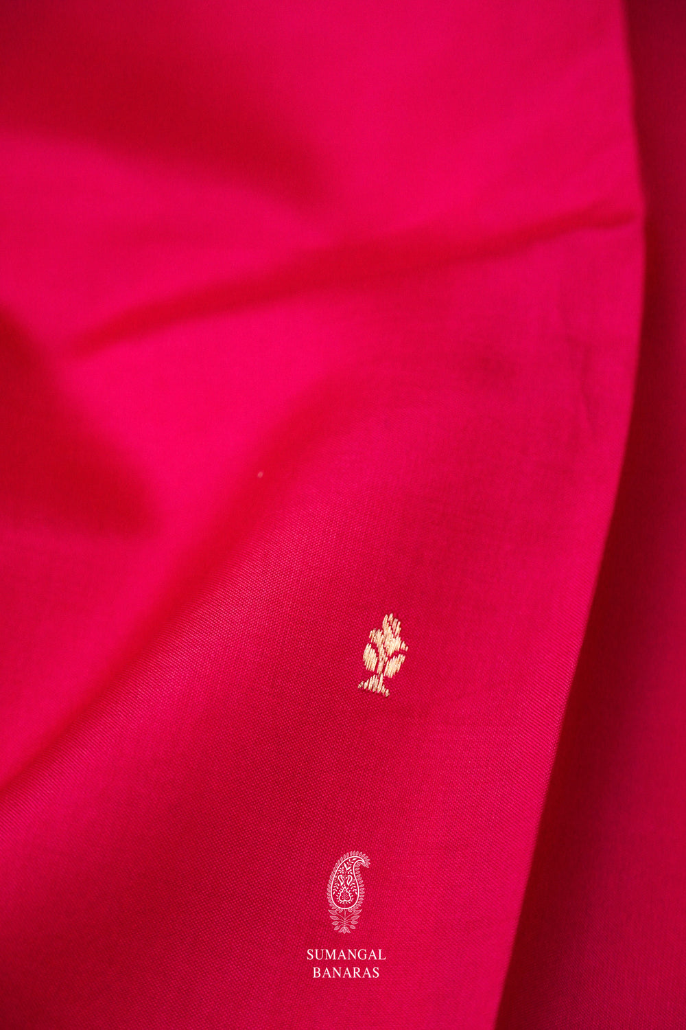 Handwoven Ruby Pink Katan Silk Banarsi Saree