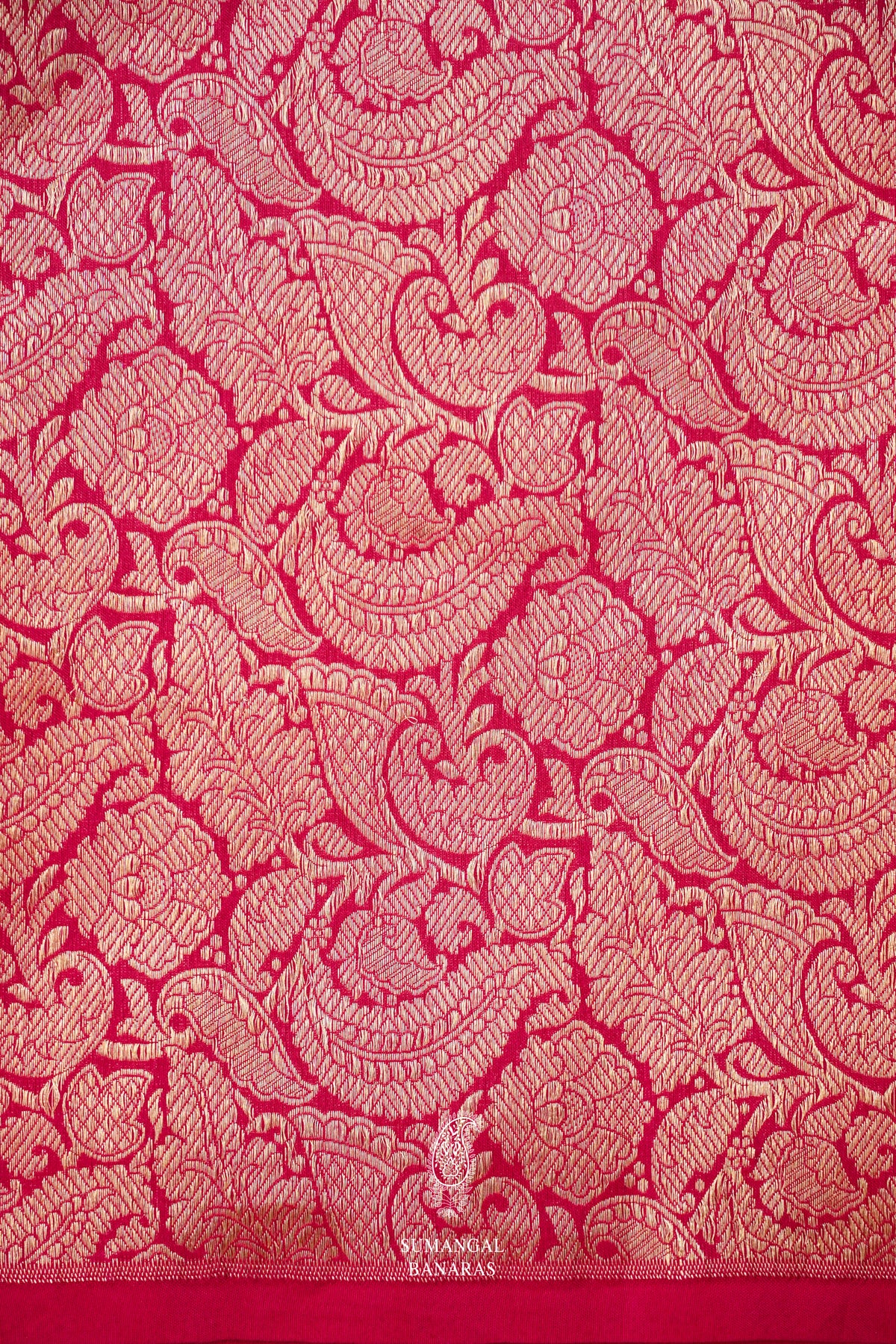 Handwoven Stone Purple Katan Silk Banarsi Saree