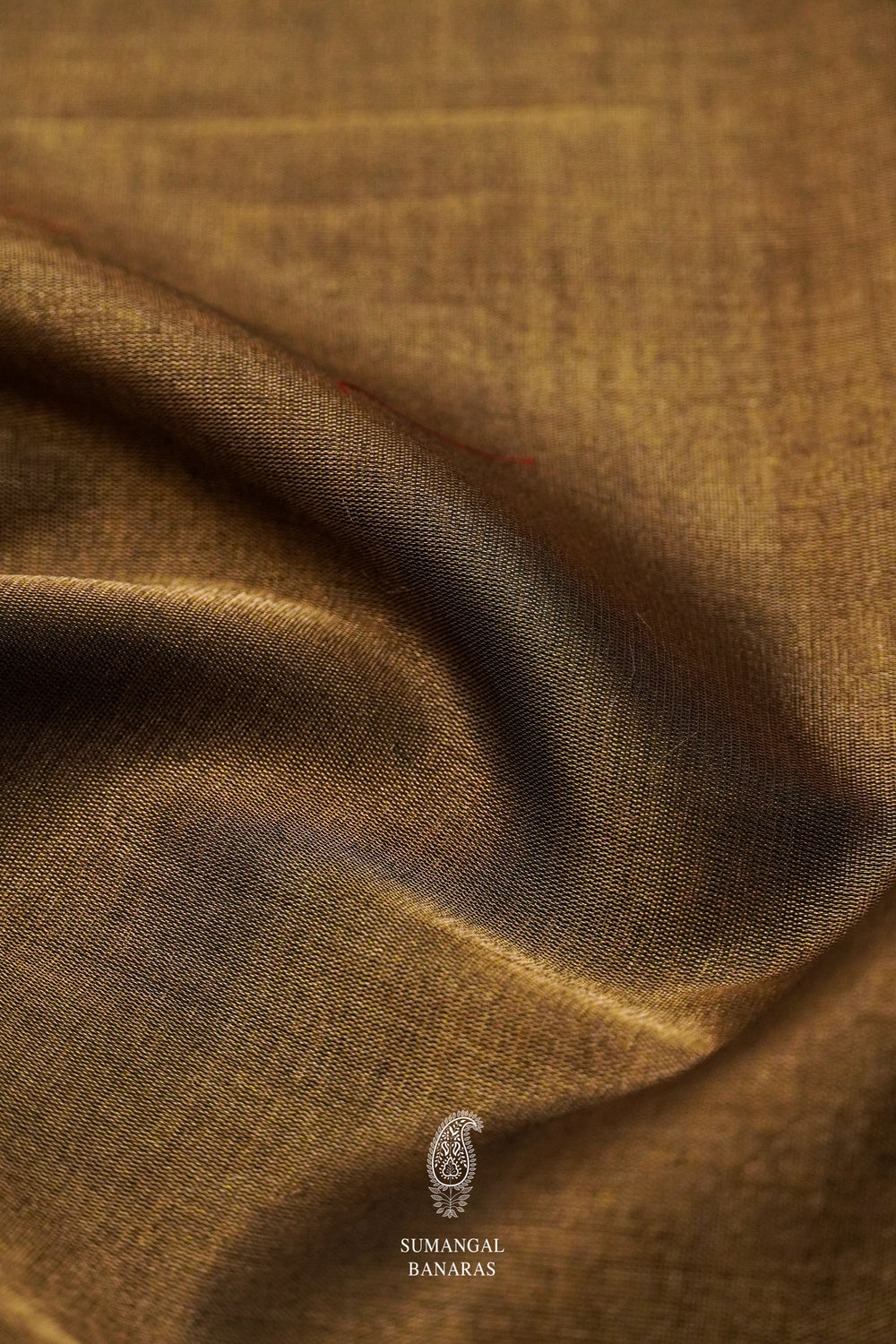 Handwoven Bronze Copper Banarsi Tissue Silk Saree
