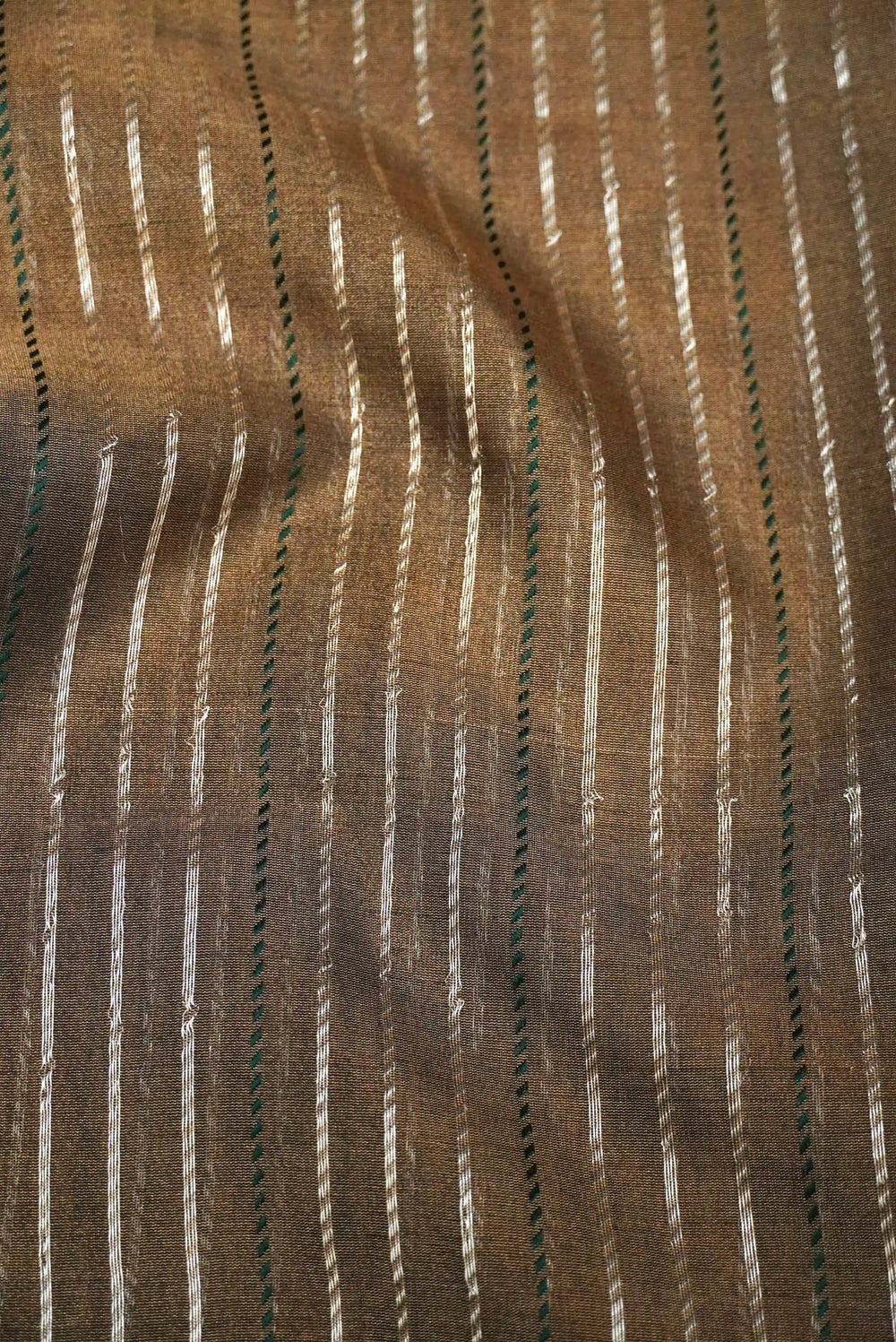 Handwoven Mud Green Banarasi Tissue Silk Saree