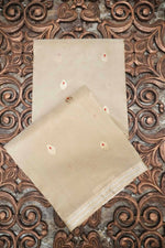 Handwoven Off White Banarasi Tissue Silk Saree