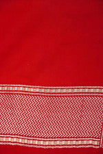 Handwoven Red Banarasi Mushru Silk Saree