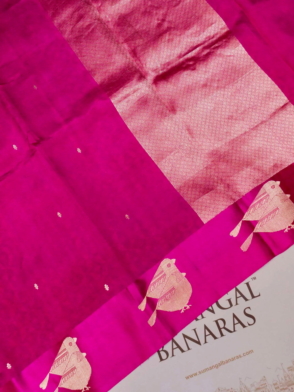 Handwoven Pink Banarasi Katan Soft Silk Saree