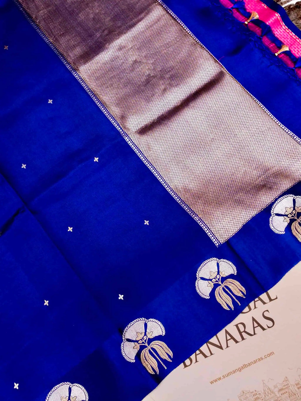 Handwoven Blue Banarasi Katan Soft Silk Saree