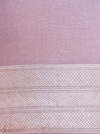 Handwoven Light Mauve Banarasi Mashru Soft Silk Saree