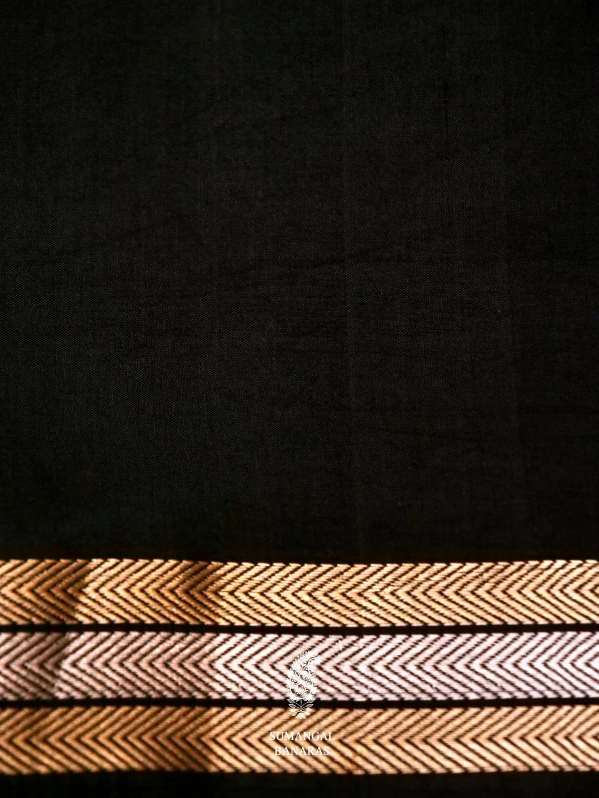 Handwoven Black Banarasi Katan Soft Silk Saree