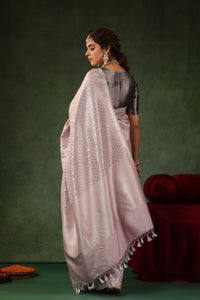 Rooh | Handwoven Lavender Banarasi Katan Silk Saree