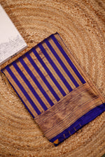 Handwoven Purple Banarasi Katan Silk Saree