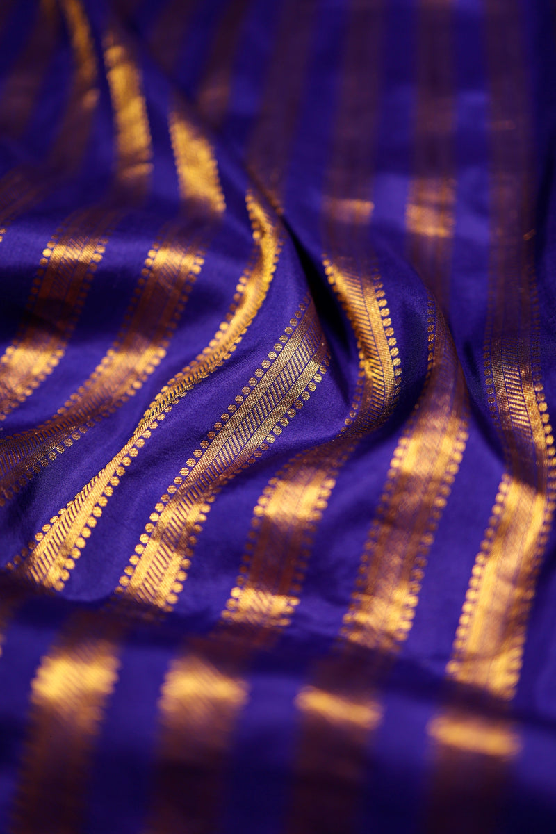 Handwoven Purple Banarasi Katan Silk Saree