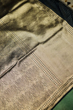 Handwoven Black Banarasi Katan Silk Saree
