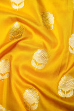 Handwoven Mustard Yellow Banarasi Katan Silk Saree