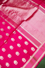 Handwoven Rani Pink Banarasi Katan Silk Saree
