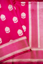 Handwoven Rani Pink Banarasi Katan Silk Saree