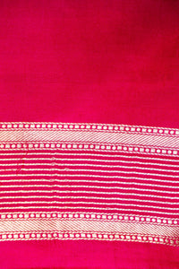 Handwoven Rani Pink Banarasi Katan Silk Saree