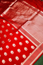 Handwoven Red Banarasi Katan Silk Saree