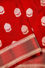 Handwoven Red Banarasi Katan Silk Saree