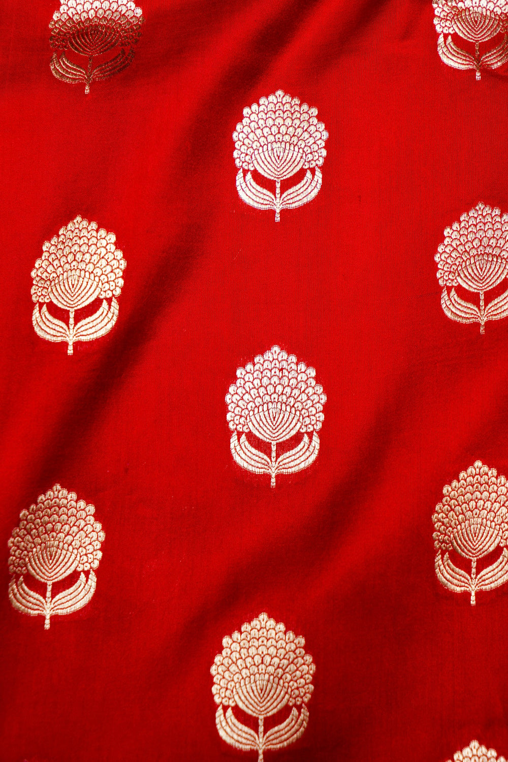 Handwoven Red Banarasi Katan Silk Saree