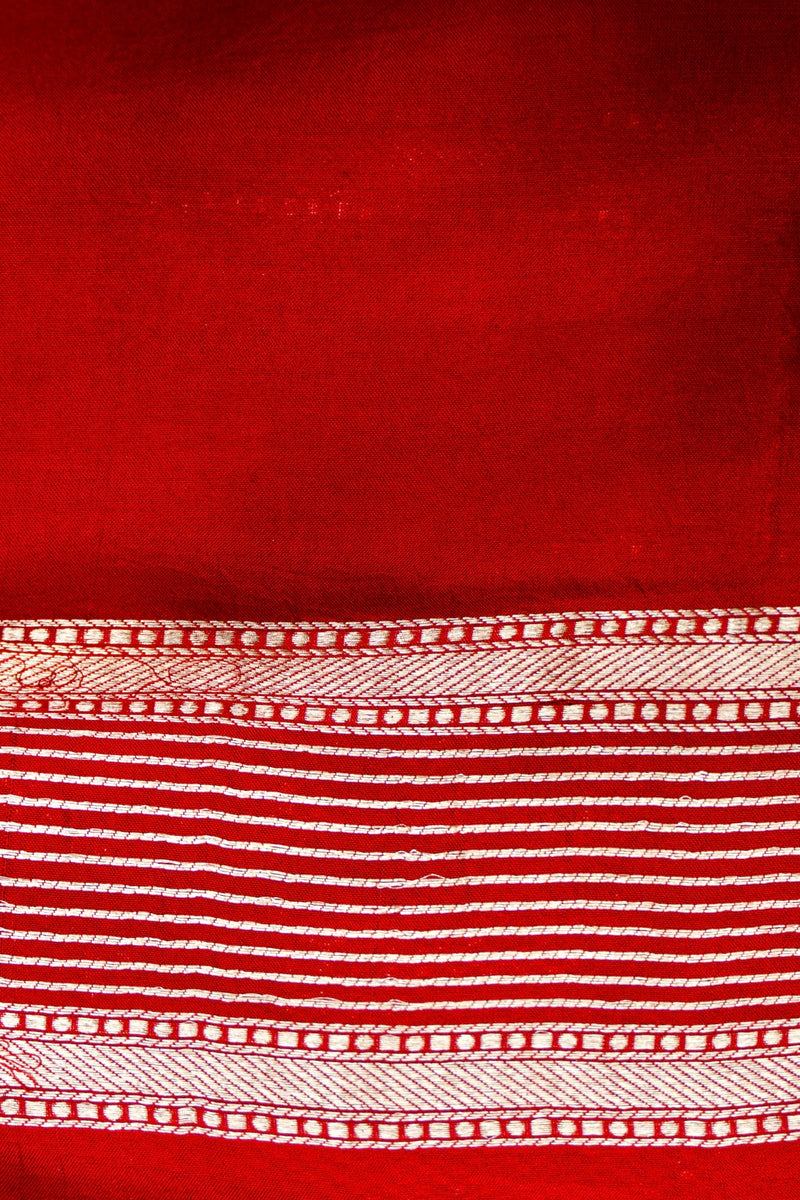 Handwoven Red Banarasi Katan Silk Saree