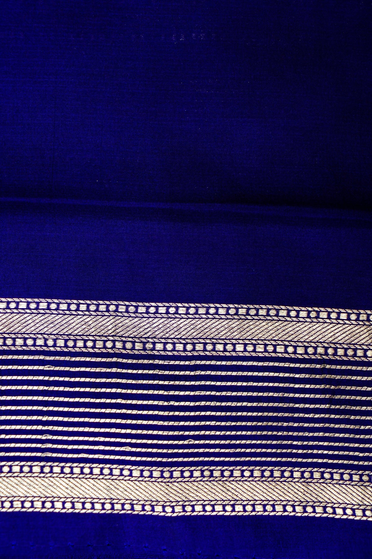 Handwoven Dark Blue Banarasi Katan Silk Saree
