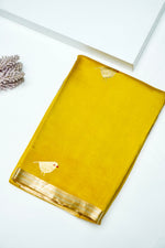 Handwoven Yellow Banarasi Katan Silk Saree