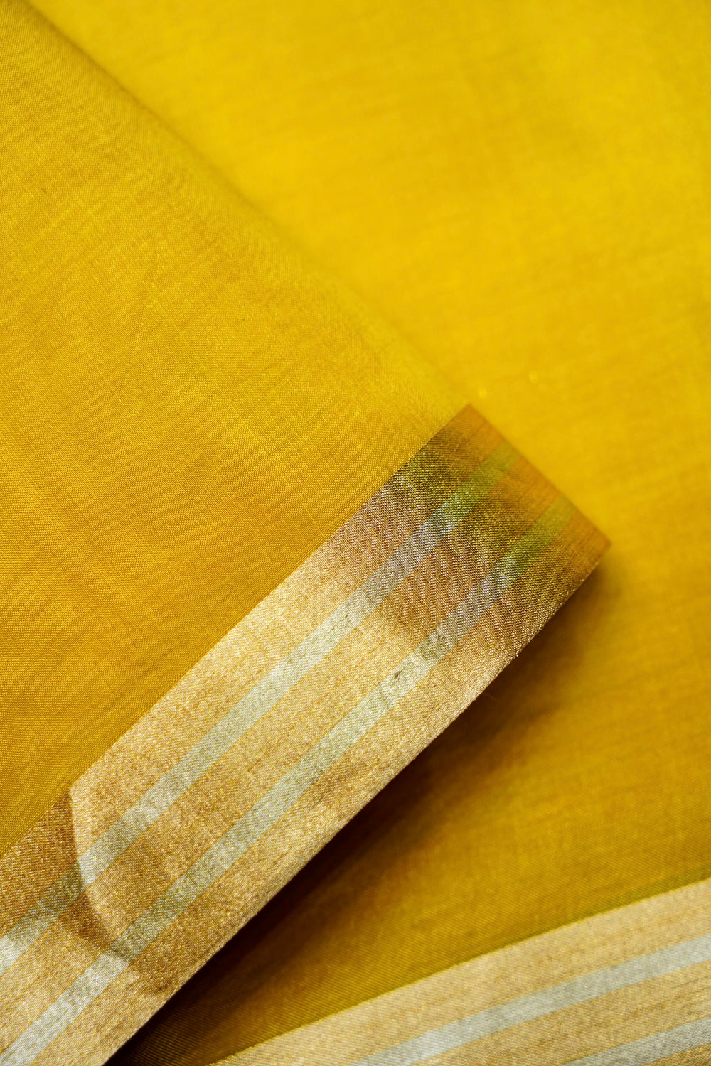 Handwoven Yellow Banarasi Katan Silk Saree