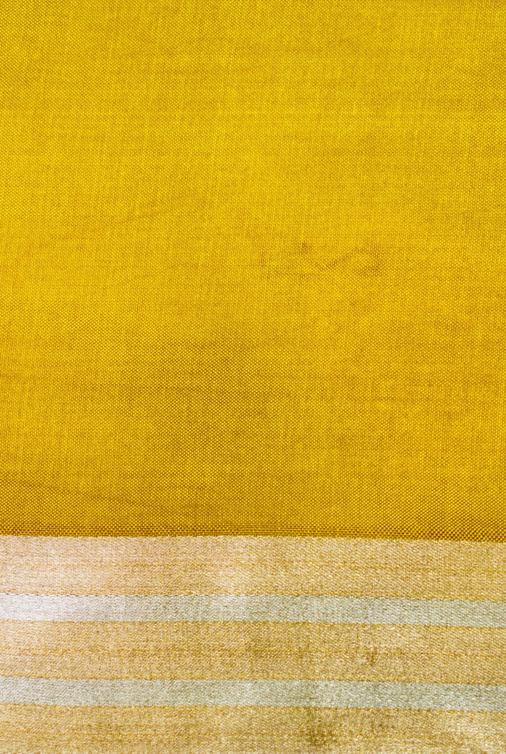 Handwoven Yellow Banarasi Katan Silk Saree