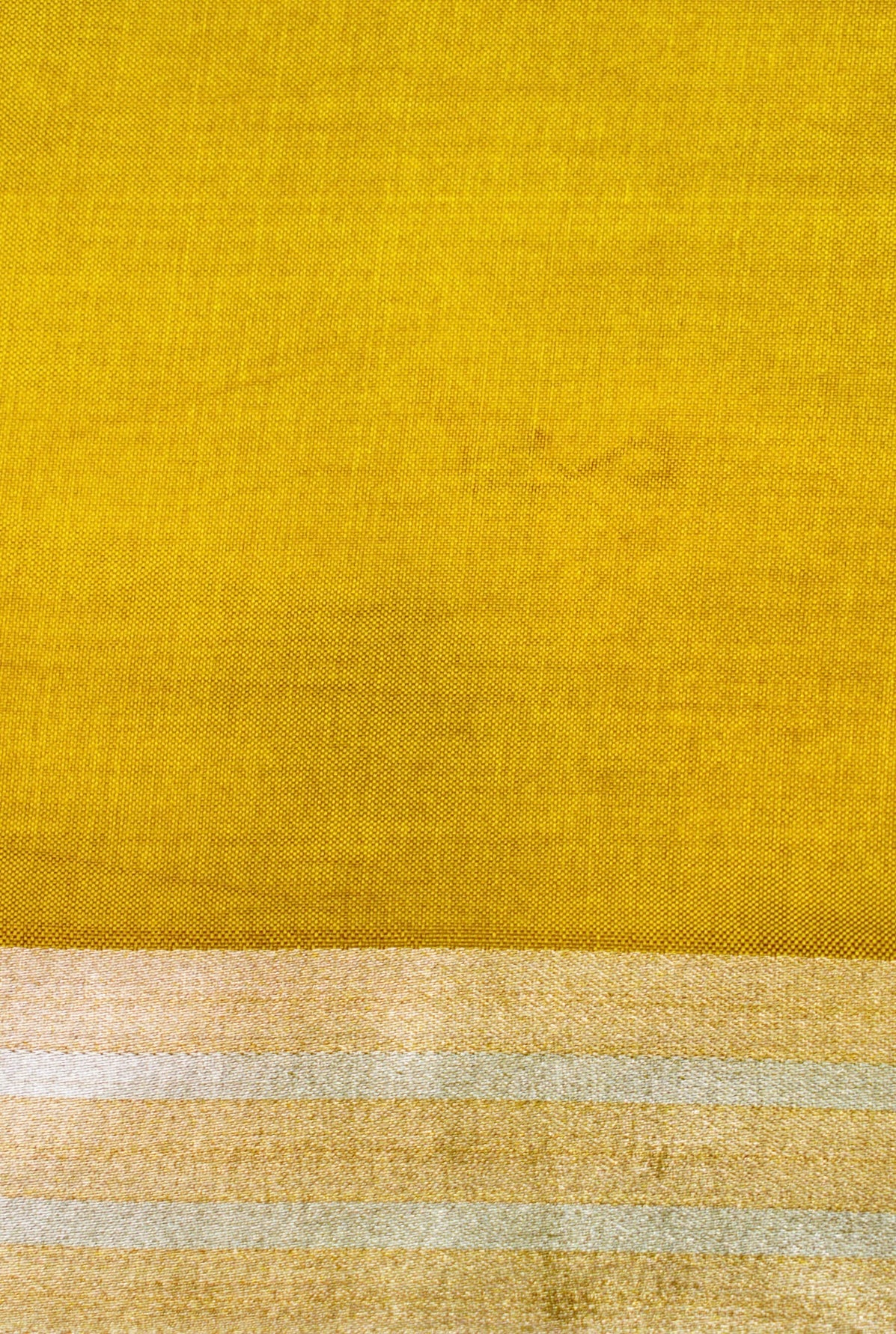 Handwoven Yellow Banarasi Katan Silk Saree