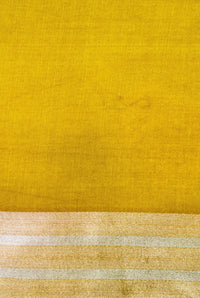 Handwoven Yellow Banarasi Katan Silk Saree