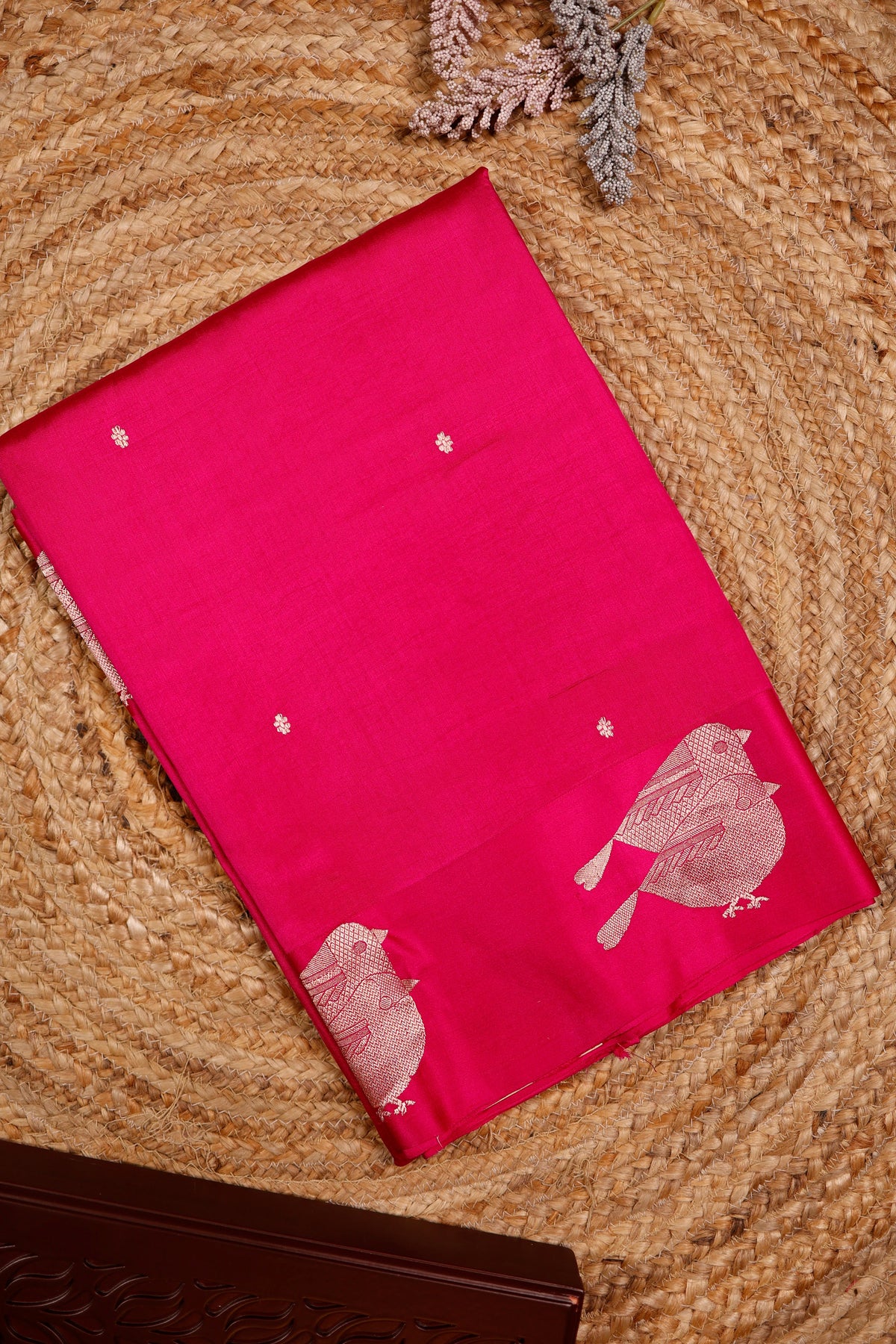 Handwoven Pink Banarasi Katan Soft Silk Saree