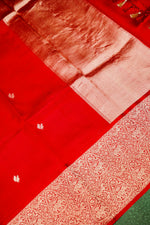 Handwoven Red Banarasi Katan Silk Saree