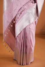Safar | Handwoven Onion Pink Banarasi Mashru Silk Saree