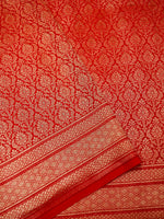 Handwoven Red Banarasi Katan Soft Silk Saree