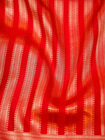 Handwoven Red Banarasi Katan Soft Silk Saree