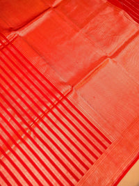 Handwoven Red Banarasi Katan Soft Silk Saree