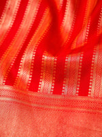 Handwoven Red Banarasi Katan Soft Silk Saree