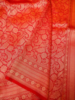 Handwoven Red Banarasi Katan Soft Silk Saree