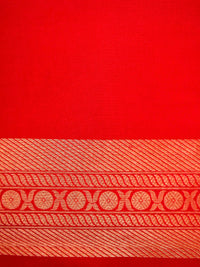 Handwoven Red Banarasi Katan Soft Silk Saree