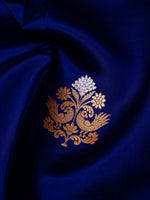 Handwoven Blue Banarasi Katan Soft Silk Saree