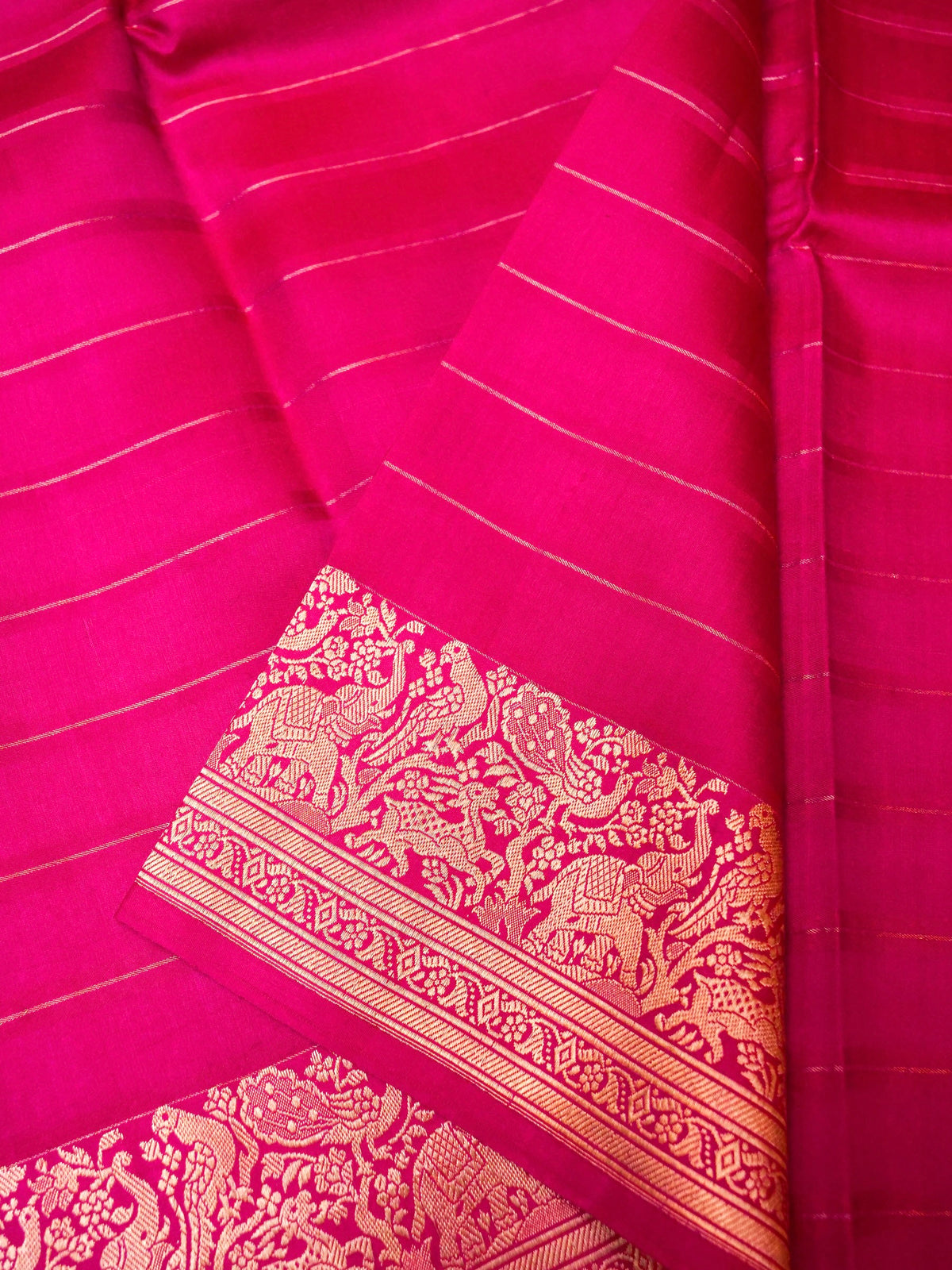 Handwoven Pink Banarasi Katan Soft Silk Saree