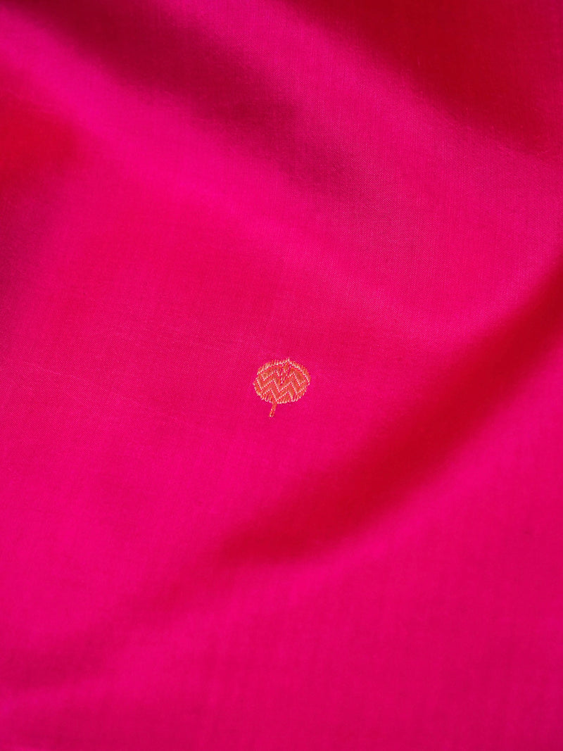 Handwoven Pink Banarasi Katan Soft Silk Saree