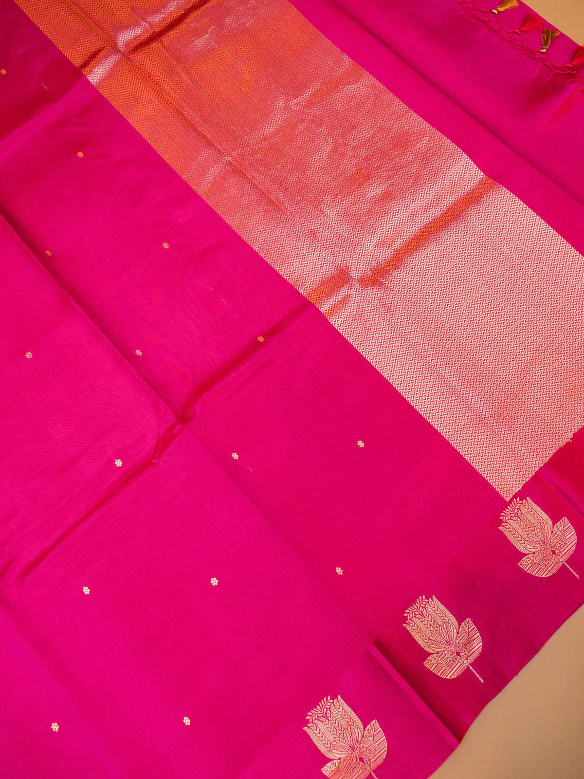 Handwoven Pink Banarasi Katan Soft Silk Saree