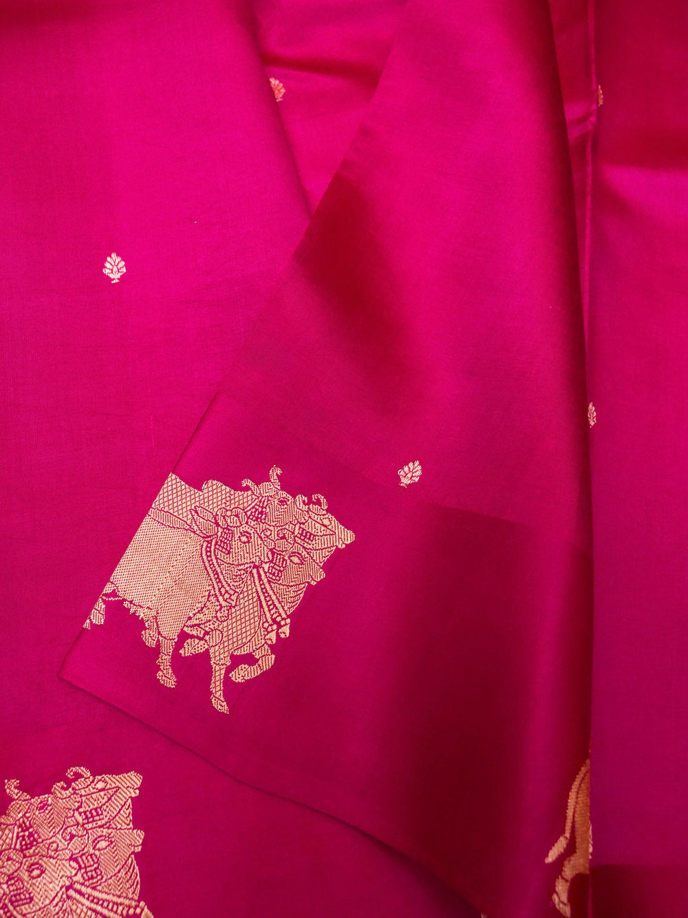 Handwoven Pink Banarasi Katan Soft Silk Saree