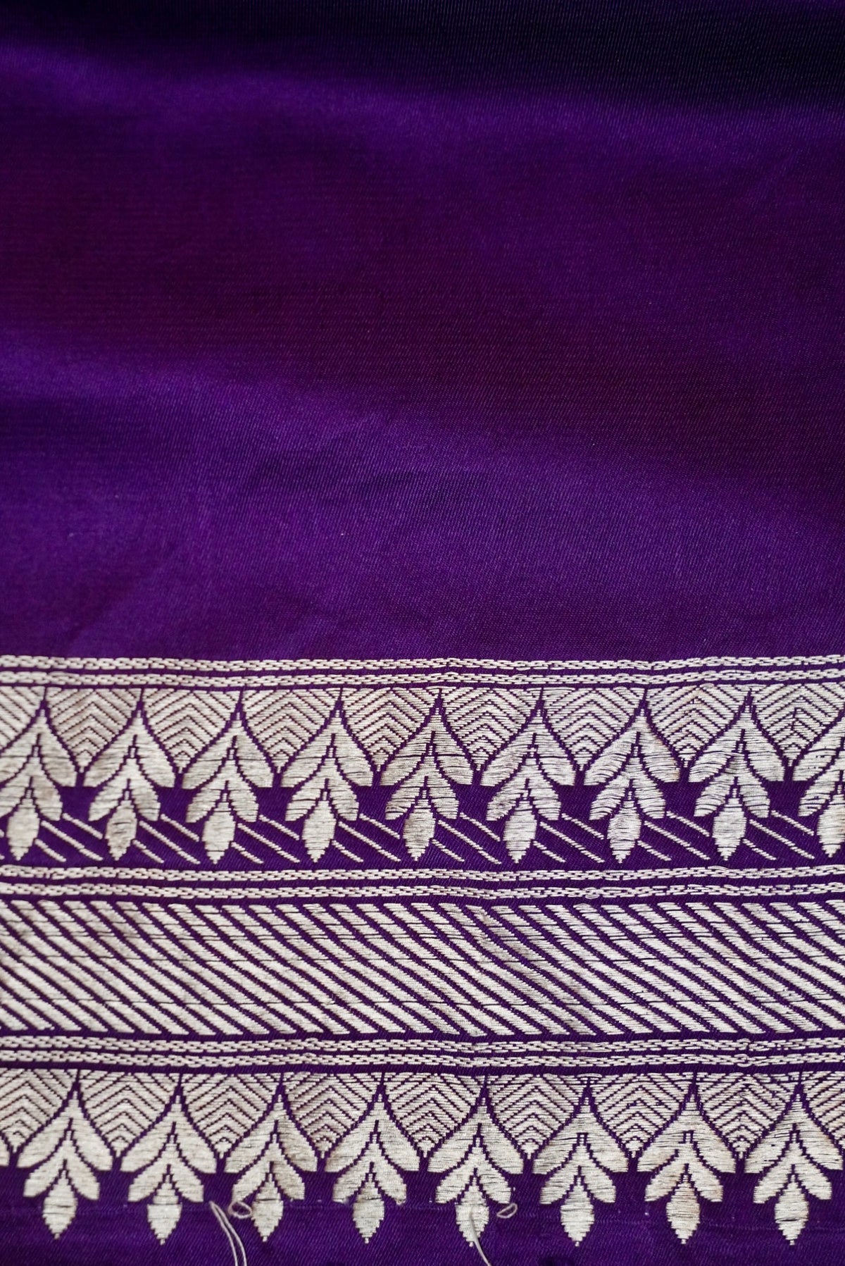 Handwoven Purple Banarasi Mashru Silk Saree