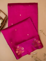 Handwoven Pink Banarasi Katan Soft Silk Saree