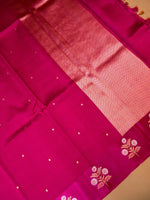 Handwoven Pink Banarasi Katan Soft Silk Saree